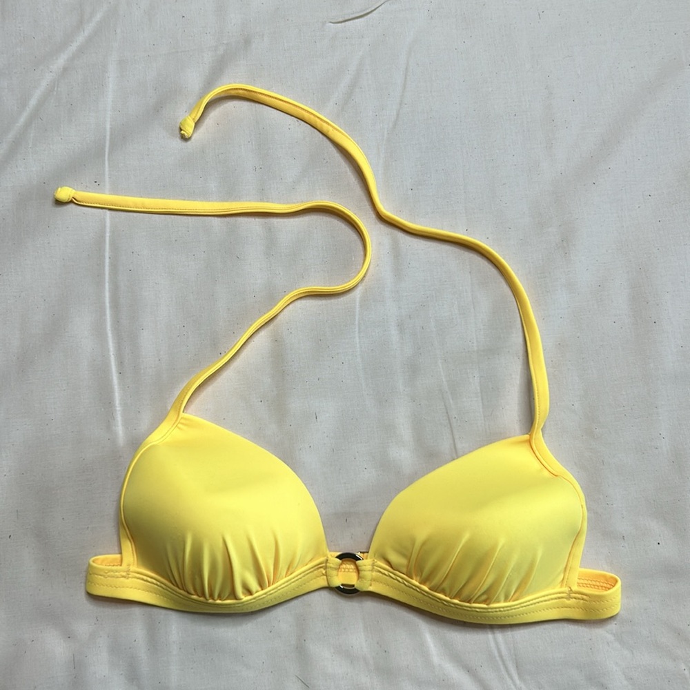 VENUS Yellow Halter Bikini Top